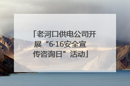 老河口供电公司开展“6·16安全宣传咨询日”活动